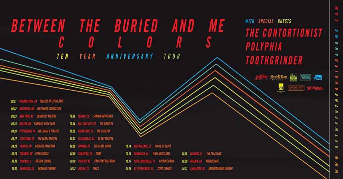 BETWEEN THE BURIED AND ME Announces Colors Ten Year Anniversary Tour