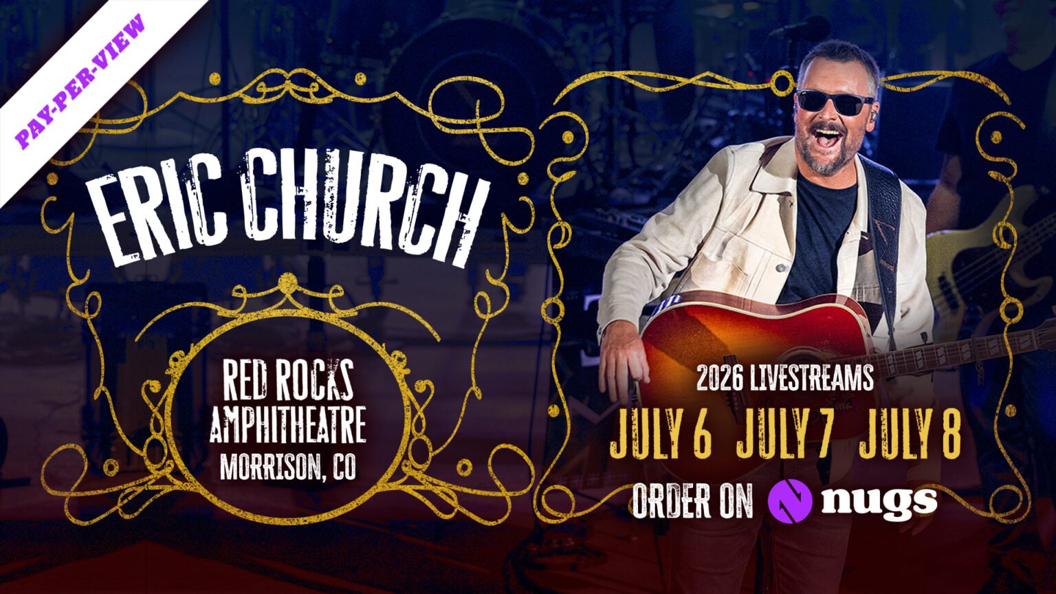 Eric Church's To Livestream Sold-Out Red Rocks Shows - Mayhem Music ...
